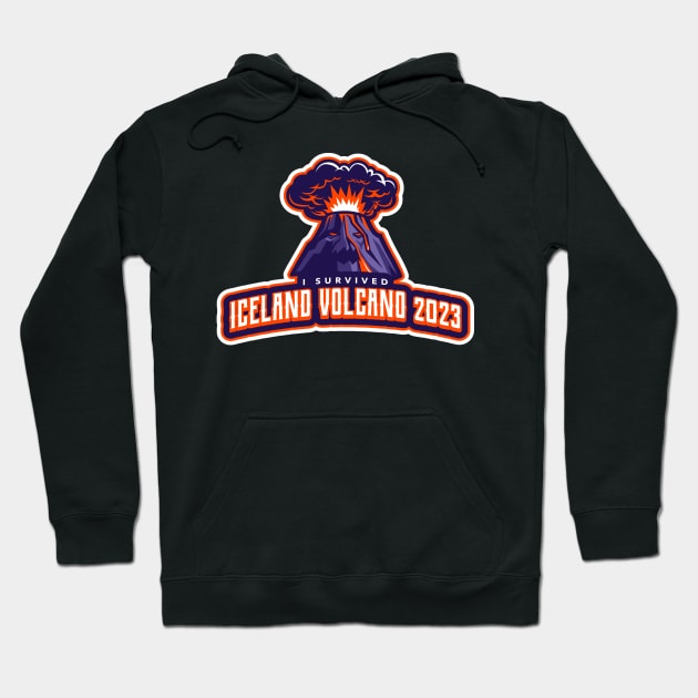 I survived Iceland Volcano 2023 Hoodie by Kamran Sharjeel